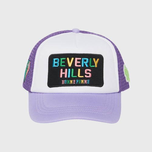 HOMME FEMME Beverly Hills Trucker Hat Periwinkle (LIGHT PURPLE)