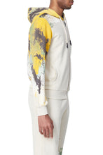 Load image into Gallery viewer, Eleven Paris KNIT ABSTRACT AOP ZIP FRONT HOODED SWEATSHIRT (OATMEAL)