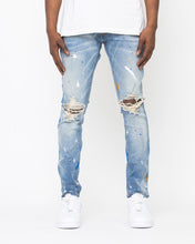 Load image into Gallery viewer, Syndicate by Golden Denim Tailored - Autumn Paint Splatter Jeans (Medium Wash)
