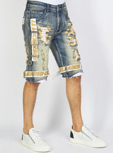 Load image into Gallery viewer, Locked &amp; Loaded Stone Wash Denim Shorts (Vintage)