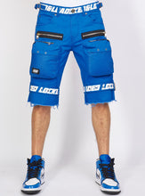 Load image into Gallery viewer, Locked &amp; Loaded Twill Shorts (Royal/White)