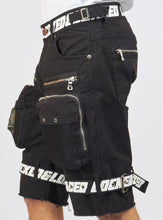 Load image into Gallery viewer, Locked &amp; Loaded Twill Shorts (Black/White)