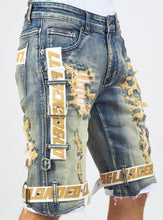Load image into Gallery viewer, Locked &amp; Loaded Stone Wash Denim Shorts (Vintage)