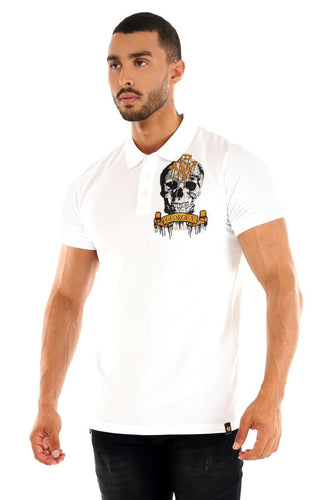 George V Paris GV Skull Avenue Polo (White)