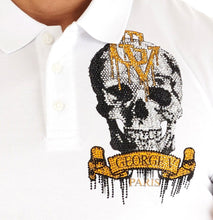 Load image into Gallery viewer, George V Paris GV Skull Avenue Polo (White)