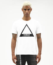 Load image into Gallery viewer, HVMAN BY CULT TRIANGLE LOGO TEE (WHITE)