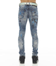 Load image into Gallery viewer, Cult of Individuality PUNK SUPER SKINNY STRETCH w/BABY BLUE BELT (ABSTRACT)