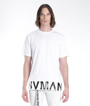 Load image into Gallery viewer, HVMAN BY CULT NOVELTY TEE HVMAN HEM TEE (WHITE)