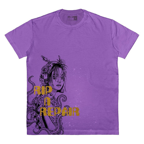 Rip n Repair NATURAL SELECTION (Glitter) Tee (PURPLE)