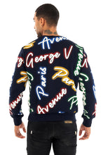 Load image into Gallery viewer, George V Paris GVP All over Logo Crewneck (Navy/Multi)