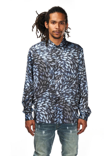 Dead Than Cool Feather Satin Shirt