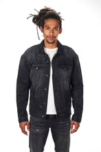 Load image into Gallery viewer, Dead Than Cool Wing Print Denim Jacket (Black)