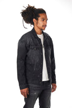 Load image into Gallery viewer, Dead Than Cool Wing Print Denim Jacket (Black)