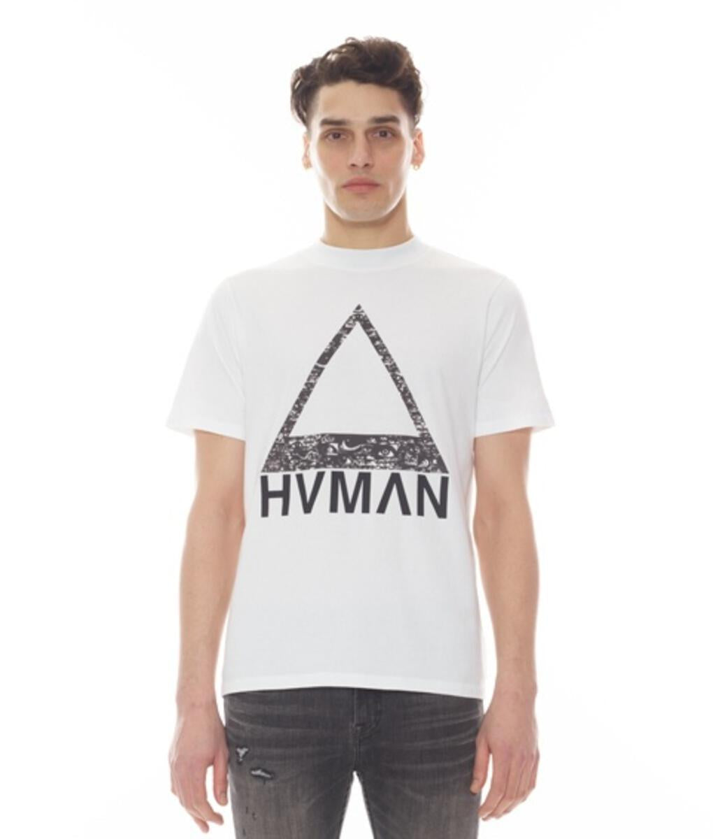 HVMAN BY CULT NOVELTY TEE EYES TRIANGLE TEE (WHITE)