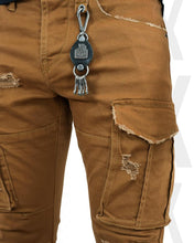 Load image into Gallery viewer, Smuggler&#39;s Moon KNIT CARGO jeans (Brown)