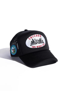 Reference SKYLINE CHICAGO TRUCKER Hat (BLACK)