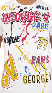 George V Paris Spay Logo Shirt (White/Multi)