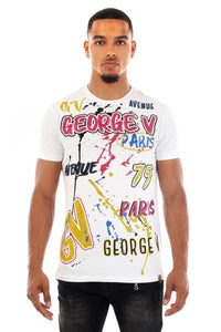 George V Paris Spay Logo Shirt (White/Multi)