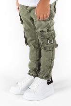Load image into Gallery viewer, Serenede Kids Olea Cargo Jeans (OLIVE)