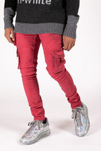 Load image into Gallery viewer, Serenede Storm Cargo Jeans (BURGUNDY)