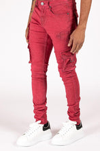Load image into Gallery viewer, Serenede Storm Cargo Jeans (BURGUNDY)