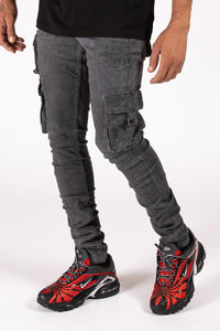 Serenede Iron Cargo Jeans (GREY)