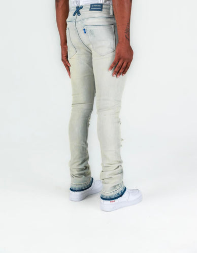 Pheelings NOW OR NEVER FLARE STACK DENIM (LIGHT BLUE SAND WASH)