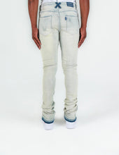 Load image into Gallery viewer, Pheelings NOW OR NEVER FLARE STACK DENIM (LIGHT BLUE SAND WASH)