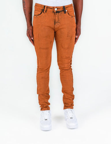 Pheelings TAKE THE CHANCE SKINNY DENIM (ORANGE BLUE SAND WASH)