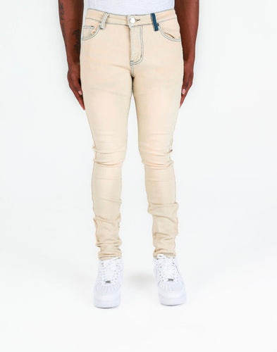 Pheelings LEFT ME SKINNY DENIM (LIGHT BLUE CREAM SAND WASH)