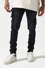 Load image into Gallery viewer, Serenede Panthera Cargo Jeans (Washed Black)