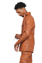 Load image into Gallery viewer, VALABASAS NEO PU LEATHER JACKET (DARK BROWN LEATHER NEO)