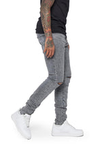 Load image into Gallery viewer, Valabasas "MR.CLEAN 2.0" BLACK SKINNY JEAN (LT. GREY WASHED)
