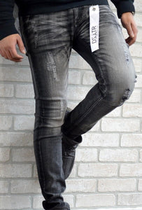 DZTR  SUPER STRETCH DENIM (BLK TWO TONE)