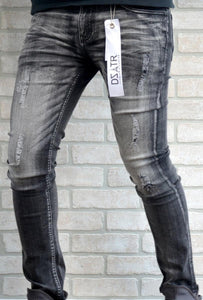 DZTR  SUPER STRETCH DENIM (BLK TWO TONE)