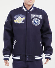 Load image into Gallery viewer, PRO STANDARD NEW YORK YANKEES CREST EMBLEM RIB WOOL VARSITY JACKET (MIDNIGHT NAVY)