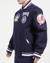 Load image into Gallery viewer, PRO STANDARD NEW YORK YANKEES CREST EMBLEM RIB WOOL VARSITY JACKET (MIDNIGHT NAVY)