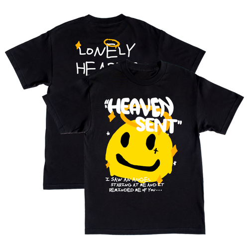 Lonely Hearts Heaven Sent T-Shirt (Black)