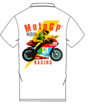 Load image into Gallery viewer, VON DUTCH MOTO GP GRAPHIC TEE (WHITE AND ORANGE)