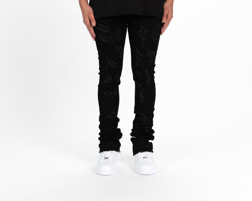 Pheelings NOW OR NEVER FLARE STACK DENIM (JET BLACK)