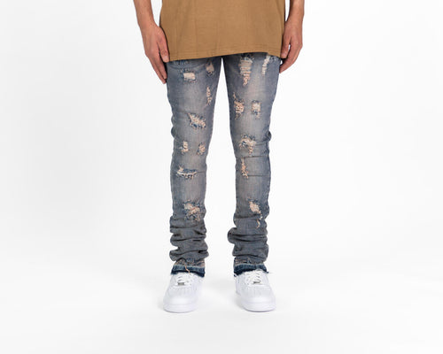 Pheelings NOW OR NEVER FLARE STACK DENIM (MEDIUM RUST BLUE)