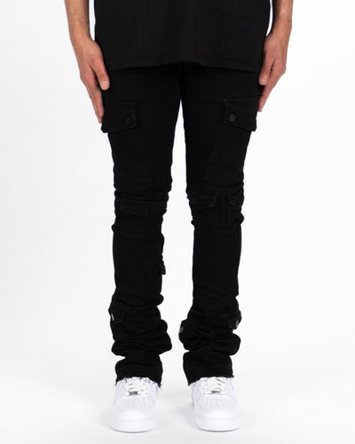 PHEELINGS MY PLEASURE FLARE STACK DENIM (JET BLACK)