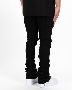 PHEELINGS MY PLEASURE FLARE STACK DENIM (JET BLACK)