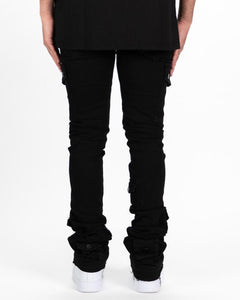 PHEELINGS MY PLEASURE FLARE STACK DENIM (JET BLACK)