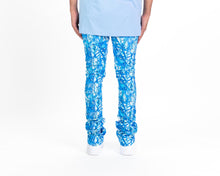 Load image into Gallery viewer, Pheelings AGAINST ALL ODDS FLARE STACK DENIM  (BLUE CAMO/WHITE)