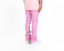 Load image into Gallery viewer, Pheelings AGAINST ALL ODDS FLARE STACK DENIM (PINK/WHITE)