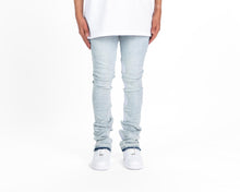 Load image into Gallery viewer, Pheelings CONNECTING SOULS FLARE STACK DENIM-EMBROIDERY (LIGHT BLUE)