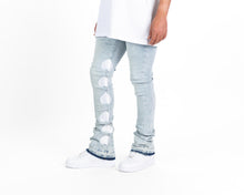 Load image into Gallery viewer, Pheelings CONNECTING SOULS FLARE STACK DENIM-EMBROIDERY (LIGHT BLUE)