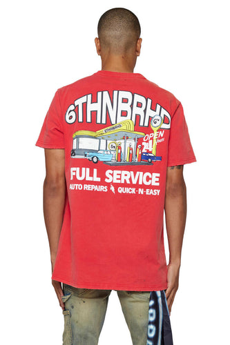 6th NBRHD FULL SERVICES TEE (VINTAGE RED)