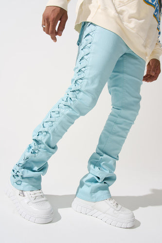 SERENEDE Sea Stacked Jeans (BLUE)
